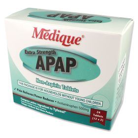 Extra Strength APAP, 24/box - Acetaminophen 500mg