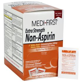 Non-Aspirin Extra Strength, 250/box-  Acetaminophen 500mg