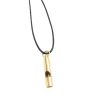 Emergency Whistle With Black Wax Rope Whistle Pendant Necklace