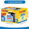 13 Gallon Puncture Tear Resistant Boxed Disposable Garbage Bag, 85pcs Kitchen Drawstring Trash Bags Fresh Clean Scent With Lemon Mint Scent