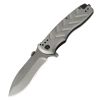 Premium Gray Pocket Knife, 9.5cm Stainless Steel Safe Lock Blade, Ergonomic Anti-Slip Handle