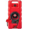 Fuel Caddy, 15 Gallon, Portable Fuel Tank with Gravity & Hand Pump Modes, Fuel Tank Container with Wheels, 10 ft Delivery Hose & Manual Pump