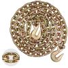 G80 Transport Binder Chain, 3/8" x 10.3' Tow Chain with Clevis Grab Hooks, 7100 lbs Safe Working Load