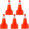 20Pack 18" Traffic Cones, Safety Road Parking Cones PVC Base, Orange Traffic Cone with Reflective Collars
