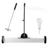 36-Inch Magnetic Sweeper with Wheels, 55 lbs Capacity, with Telescoping Magnetic Pickup Tool, Adjustable Handle