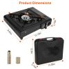 3300W Portable Single Burner Camping Stove Butane Canister/Dual Fuel Burner Piezo Electric Ignition with Automatic Tank Ejection Overpressure Cut Off