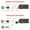 4 Ton Heavy Duty Winch Pully Block - Front-Mounted Towing & Winch with Steel/Synthetic Rope Compatible for Trucks, Tractors, ATVs