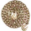 G80 Transport Binder Chain, 3/8" x 10.3' Tow Chain with Clevis Grab Hooks, 7100 lbs Safe Working Load