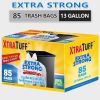 13 Gallon Puncture Tear Resistant Boxed Disposable Garbage Bag, 85pcs Kitchen Drawstring Trash Bags Fresh Clean Scent With Lemon Mint Scent