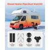 Diesel Heater Pipe Duct Vent Kit, 3-inch Heater Pipe Warm Air Outlet Vent Set with Y-Shaped Connector & Air Duct Clamps