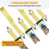 4 Pack Ratchet Straps with J Hooks, 11000 lb Break Strength, 2" x 26' Heavy Duty Tie Down Straps Ratchet Cargo Truck Straps for Flatbed, Truck