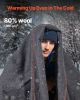 Wool Camping Blanket, Waterproof & Windproof, Flame Retardant, Great for Outdoors, Picnics, Hiking, Sports Events, Travel