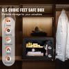 Safe, 0.5 Cubic Feet Home Safe, Steel Security Safe with Digital Keypad and 2 Keys, Wall-Mounted Cabinet Safe Protect Cash, Gold, Jewelry