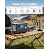 600W Solar Generator Power Station, 493Wh LiFePO4 Battery Backup with 8 Output Ports for Home Emergency, Outdoor Camping