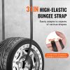 50 Piece Flat Bungee Cord, 19.8 mm Heavy Duty Bungee Straps with Steel S-Hooks, 31" Elastic Bungee Rope for Cargo, Tarps, Trucks and Tent, Black
