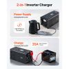 Pure Sine Wave Inverter Charger, 1200W, DC 12V to AC 120V Power Inverter with LCD Display, Remote Control, Low Frequency, for RV Camper Home