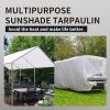 8x10 FT Medium Duty All Purpose Poly Tarp Waterproof Cover, White, 7.5 mil ,Snow Proof UV Protection,Rip and Tear Proof