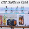 200W Portable Power Station;  FlashFish 40800mAh Solar Generator with 60W 18V ETFE Foldable Portable Solar Panel