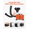 Diesel Heater Pipe Duct Vent Kit, 3-inch Heater Pipe Warm Air Outlet Vent Set with Y-Shaped Connector & Air Duct Clamps