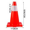 12Pack 18" Traffic Cones, Safety Road Parking Cones PVC Base, Orange Traffic Cone with Reflective Collars