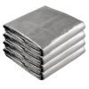 12x24 FT Heavy Duty Poly Tarp, Black/Silver 14mil