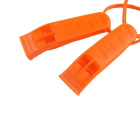 2 pc Survival Safety Whistle; Emergency Whistles With Reflective Lanyard
