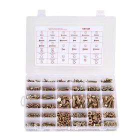 906 Piece METRIC Bolts, Nuts and Washer Assortment Kit, Alloy Steel, M4/M5/M6/M8 Multiple Size