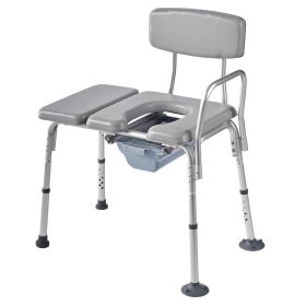 VEVOR Bedside Commode Chair, 500 lbs Weight Capacity, 4-in-1 Portable Toilet and Raised Padded Toilet Seat with Backrest