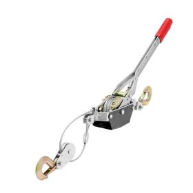 VEVOR Come Along Winch, 2 Ton (4,409 lbs) Pulling Capacity, 12 ft Steel Cable, 2 Hooks, Heavy Duty Ratchet Power Puller Tool with Dual Gears