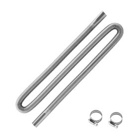 VEVOR Diesel Heater, 58.7 inch Stainless Steel Flexible Exhaust Pipe/Hose Package, w/2 Hose Clamps