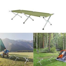 Folding Camping Cot with Carrying Bags Outdoor Travel Hiking-Army Green