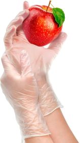 Vinyl Disposable Gloves, (Pack of 100) Non-Sterile-Large