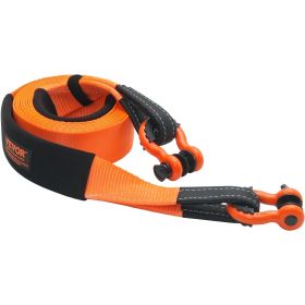 VEVOR 20 FT Heavy Duty Tow Strap Recovery Kit 3", MBS-36,000 lbs) Tree Saver Winch Strap, Triple Reinforced Loop & Protective Sleeves & Storage