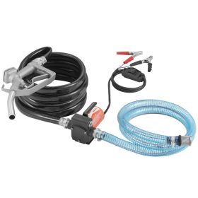 VEVOR Portable 12V DC, 5.3 GPM 1/10 HP Electric Diesel/Fuel Transfer Pump with Auto Shut-Off Fuel Nozzle