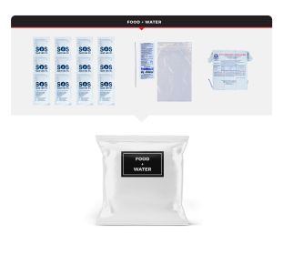 3 Person Comfort Survival Kit, Bucket and Lid
