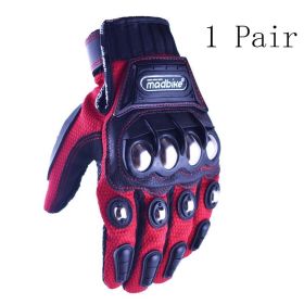 Hot Style Off-Road Motorcycle Riding Gloves Alloy Protective (Option: gules-L)
