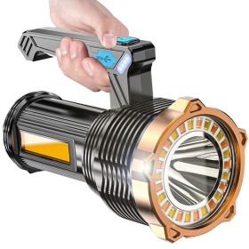 LED Flashlight/Torch, 99000000LMUSB Rechargeable COB Flashlight Spotlight Camping Light Most Powerful (Option: Black)