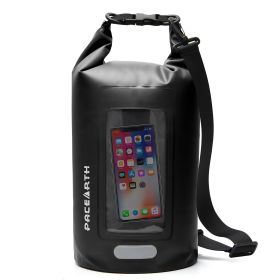 Waterproof Dry Bag 10L/20L/30L; Fishing Bag With Clear Phone Case - Keeps Gear Dry (Color: black)
