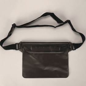 Waterproof Swimming Bag- Shoulder, Waist Pack Bag Mobile Phone Bags Diving Beach Boat Sports (Color: black)