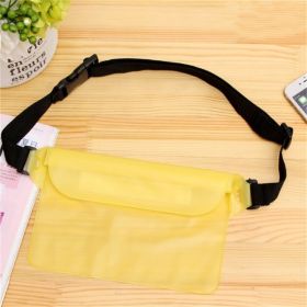 Waterproof Swimming Bag- Shoulder, Waist Pack Bag Mobile Phone Bags Diving Beach Boat Sports (Color: Yellow)
