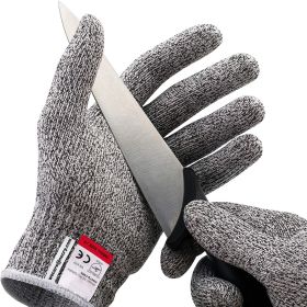 Cut Resistant Gloves - Ambidextrous, Durable, Food Safe, EN388 Level 5 Cut Resistance Protection, Size S-XL (size: XL)