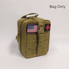 MOLLE Tactical First Aid Bag (BAG ONLY) - Detachable Medical Kit for Emergency Supplies for EMT, Survival, and Tactical Gear (Color: Mud Color)