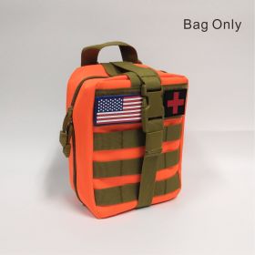 MOLLE Tactical First Aid Bag (BAG ONLY) - Detachable Medical Kit for Emergency Supplies for EMT, Survival, and Tactical Gear (Color: orange)