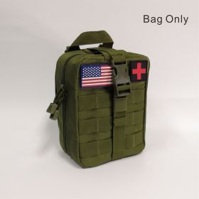 MOLLE Tactical First Aid Bag (BAG ONLY) - Detachable Medical Kit for Emergency Supplies for EMT, Survival, and Tactical Gear (Color: Army Green)