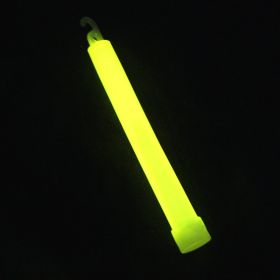 6 in Fluorescent Glow Stick With Hook And Red String; Outdoor Camping Adventure Lighting; Luminous Survival Supplies (Color: Yellow)