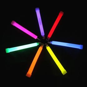 6 in Fluorescent Glow Stick With Hook And Red String; Outdoor Camping Adventure Lighting; Luminous Survival Supplies (Color: Mixed Color 3pcs)