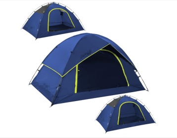 Tent for 2, 4 or 6 Person - Small, Easy Set-Up, Waterproof Two Person Tent for Camping, Family, Outdoor, Kids (Color: Blue    2 Person)
