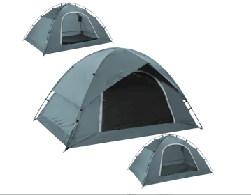 Tent for 2, 4 or 6 Person - Small, Easy Set-Up, Waterproof Two Person Tent for Camping, Family, Outdoor, Kids (Color: Gray   2 Person)