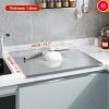 Stainless Steel Cutting Board with Lip for Kitchen Countertop, over Sink Suitable for Meat, Fruits and Vegetables