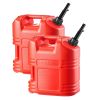 Fuel Container, 5 Gallon, Gas Tank with Spout & Clear Scale, 15 L/min Max Flow Rate, Secure & Leak-proof